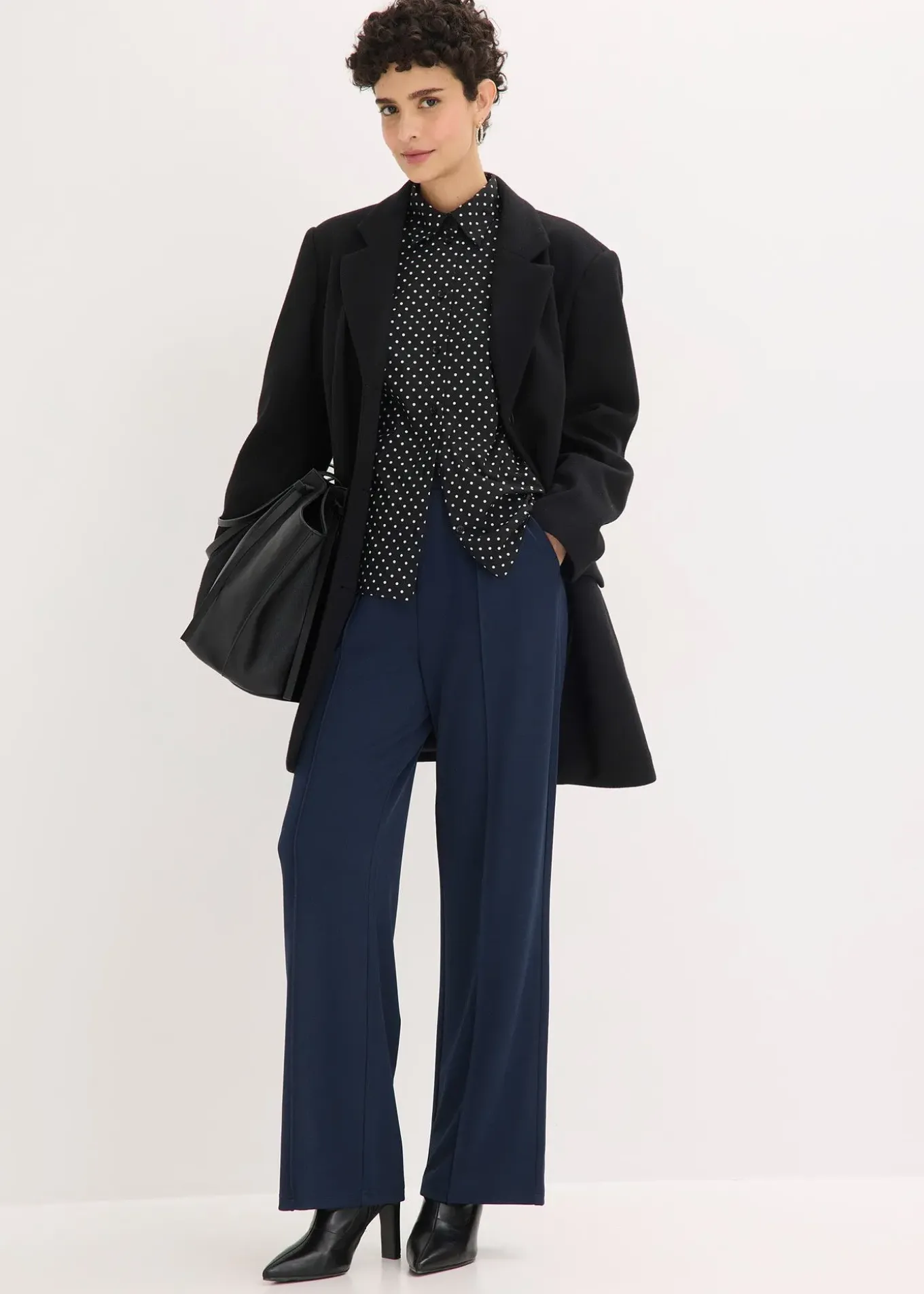 Pantalon élastiqué en interlock épais