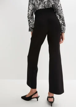 Pantalon élastiqué en interlock épais