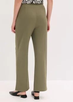 Pantalon élastiqué en interlock épais