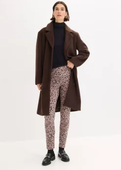 Pantalon élastiqué en jersey milano, viscose majoritaire