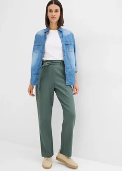 Pantalon léger à taille élastiquée
