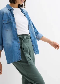 Pantalon léger à taille élastiquée