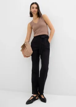 Pantalon léger à taille élastiquée