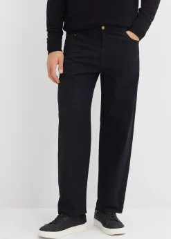 Pantalon loose en twill à taille élastiquée, droit