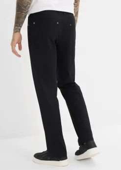 Pantalon loose et extensible à taille élastiquée, droit