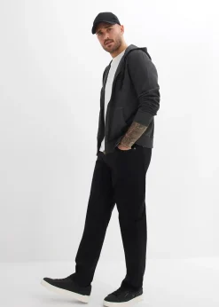 Pantalon loose et extensible à taille élastiquée, droit