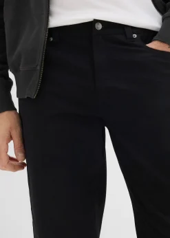 Pantalon loose et extensible à taille élastiquée, droit