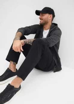 Pantalon loose et extensible à taille élastiquée, droit