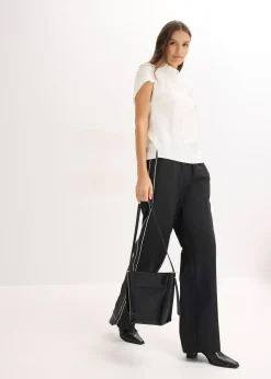 Pantalon palazzo à galons décoratifs