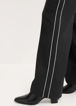 Pantalon palazzo à galons décoratifs