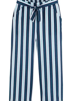 Pantalon palazzo à taille élastiquée