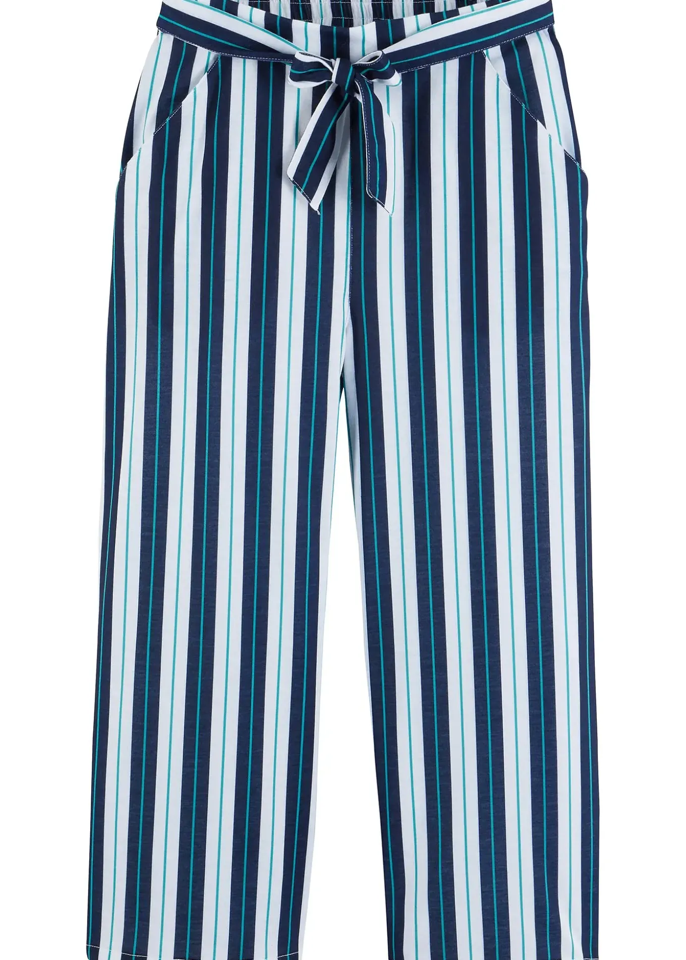 Pantalon palazzo à taille élastiquée