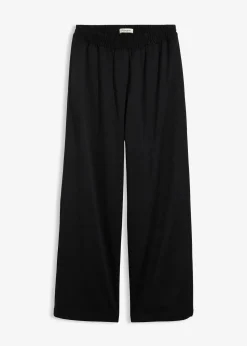 Pantalon palazzo à taille élastiquée