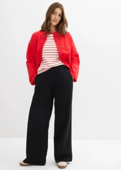 Pantalon palazzo à taille élastiquée