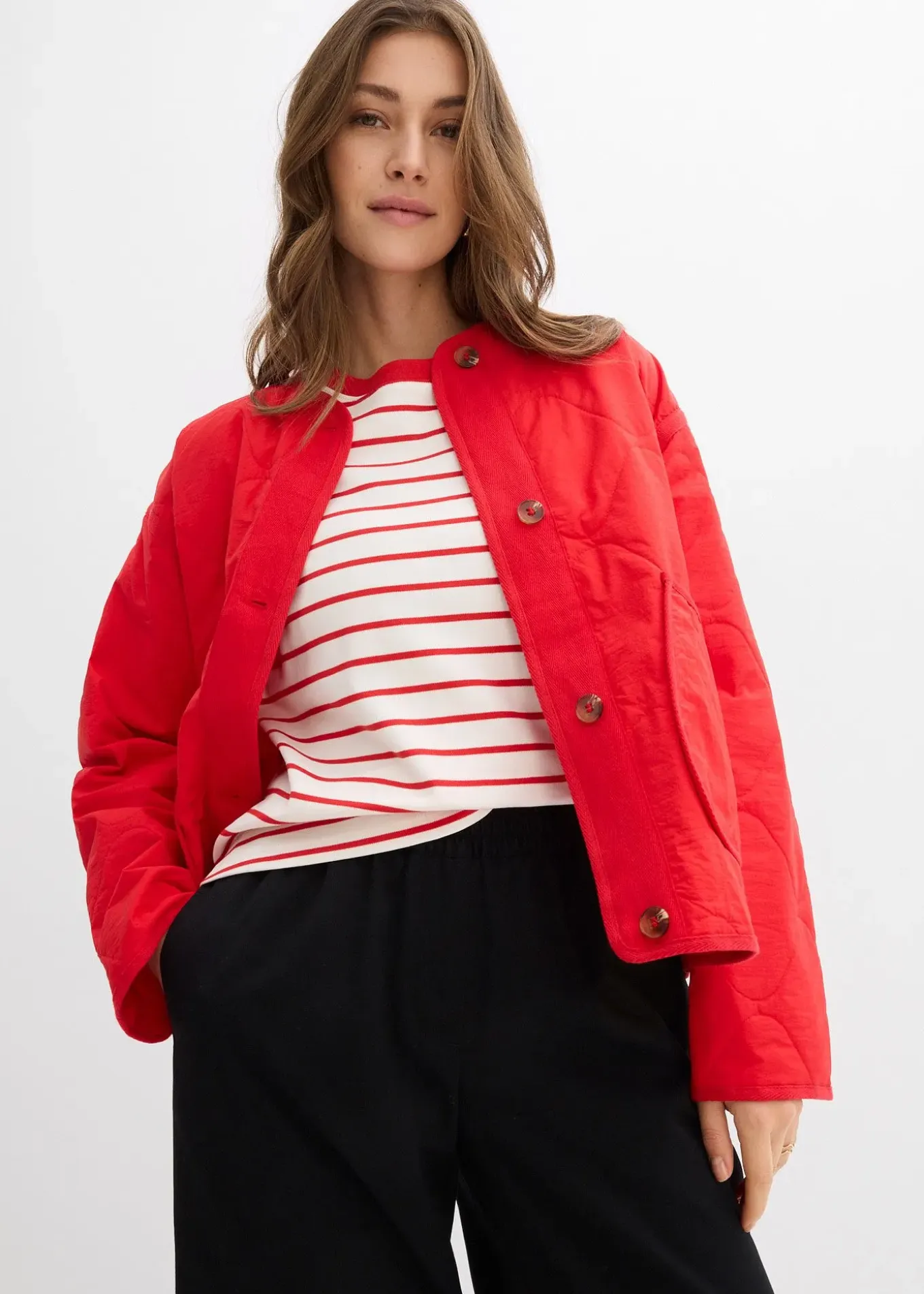 Pantalon palazzo à taille élastiquée