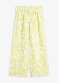 Pantalon palazzo à taille élastiquée