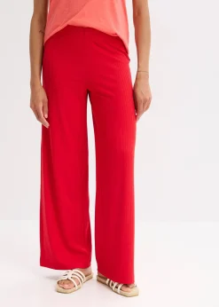 Pantalon palazzo à taille élastiquée