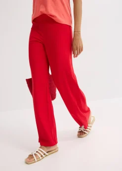 Pantalon palazzo à taille élastiquée