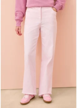 Pantalon palazzo à taille haute et élastiquée