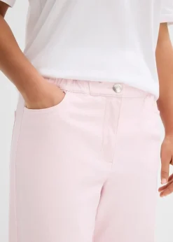 Pantalon palazzo à taille haute et élastiquée