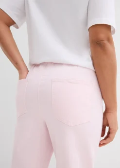 Pantalon palazzo à taille haute et élastiquée