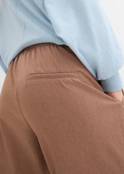 Pantalon palazzo à taille élastiquée