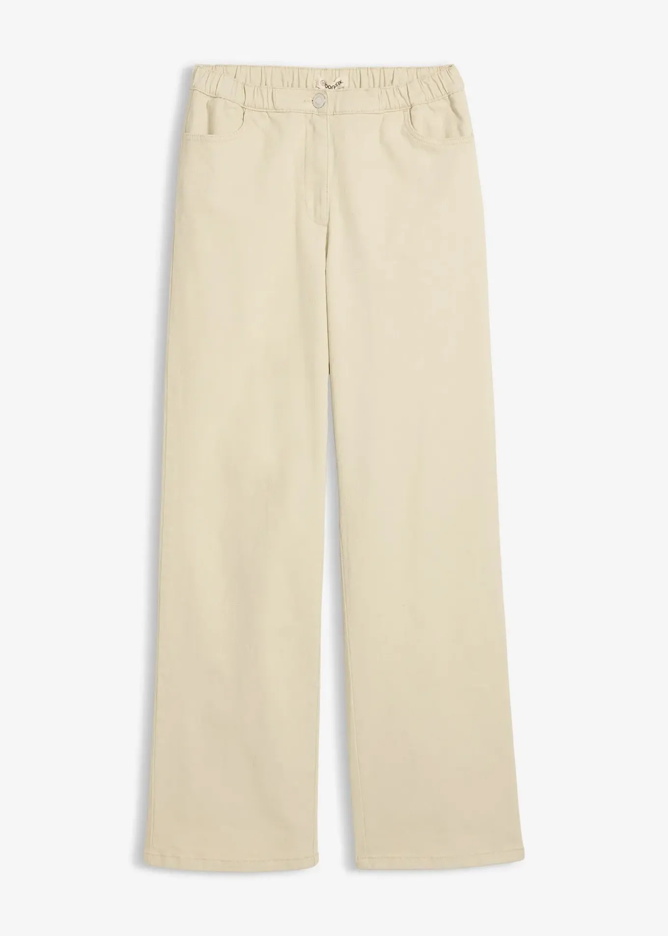 Pantalon palazzo à taille haute et élastiquée