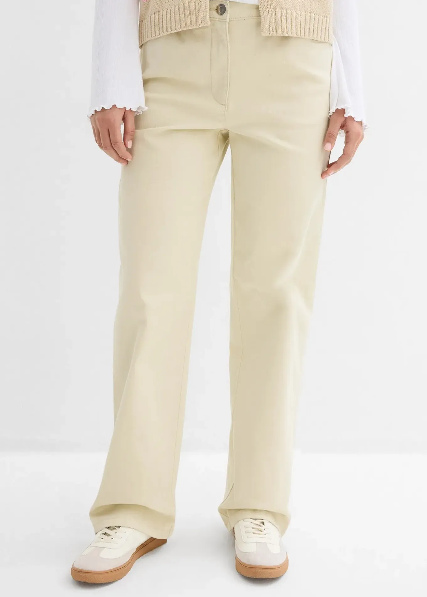 Pantalon palazzo à taille haute et élastiquée