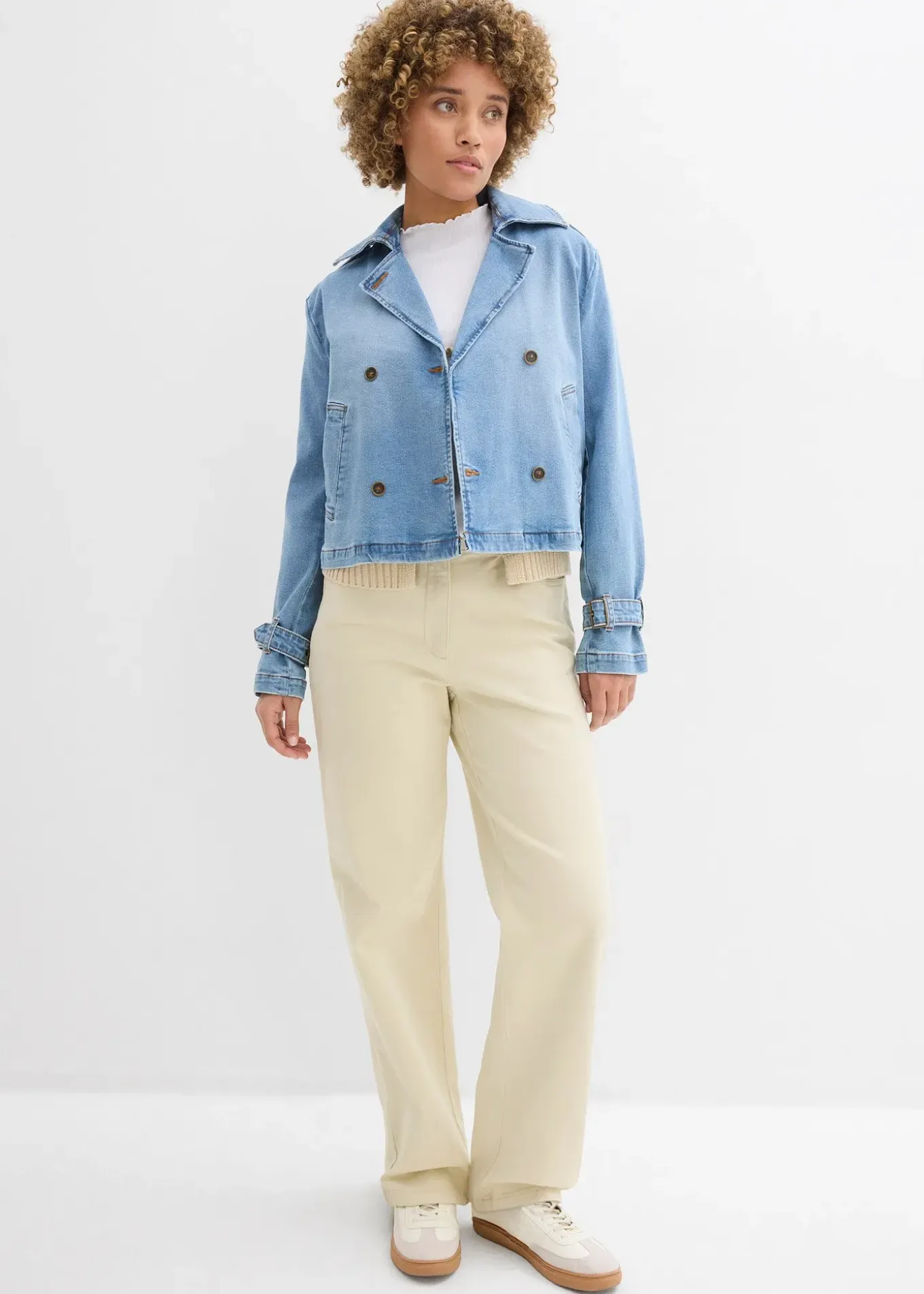 Pantalon palazzo à taille haute et élastiquée