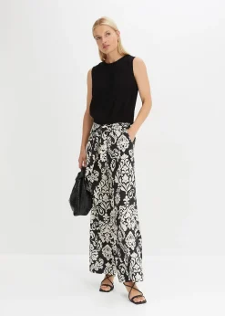 Pantalon palazzo à taille confortable