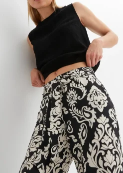 Pantalon palazzo à taille confortable