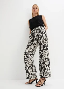 Pantalon palazzo à taille confortable