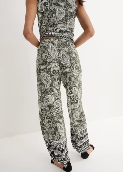 Pantalon palazzo doux en viscose extensible