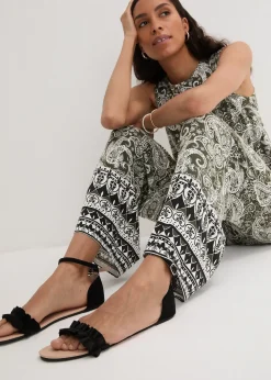 Pantalon palazzo doux en viscose extensible