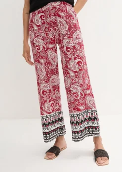 Pantalon palazzo doux en viscose extensible