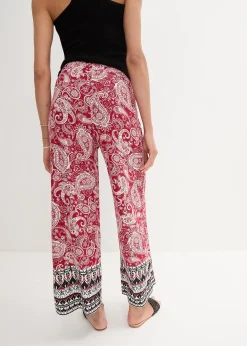 Pantalon palazzo doux en viscose extensible
