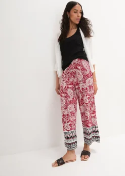 Pantalon palazzo doux en viscose extensible