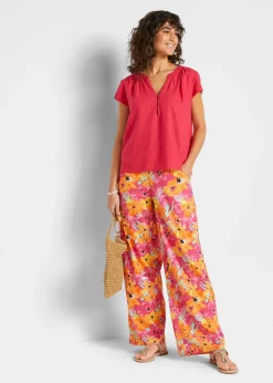 Pantalon palazzo en jersey viscose doux