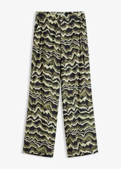 Pantalon palazzo en léger crêpe de viscose