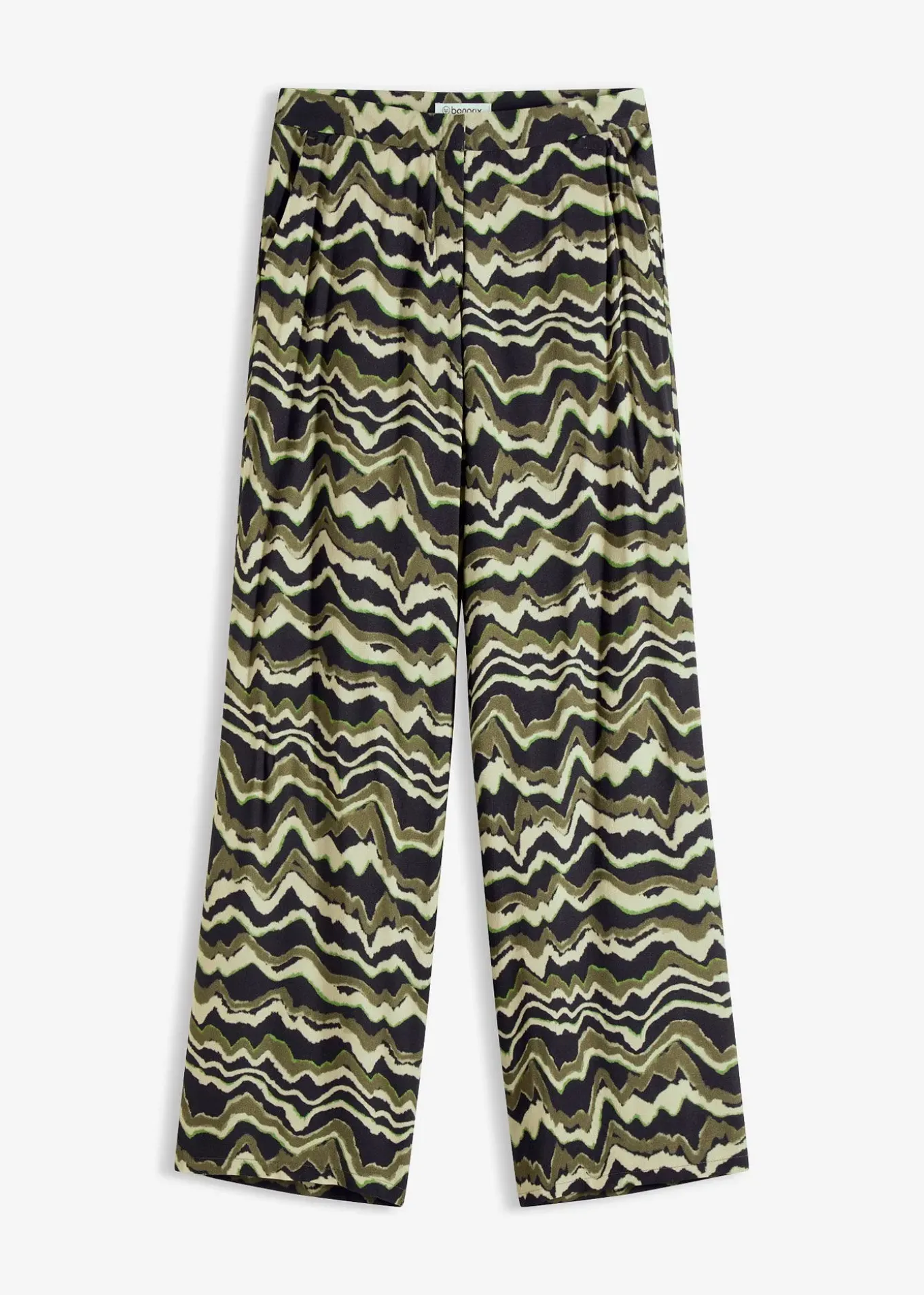 Pantalon palazzo en léger crêpe de viscose