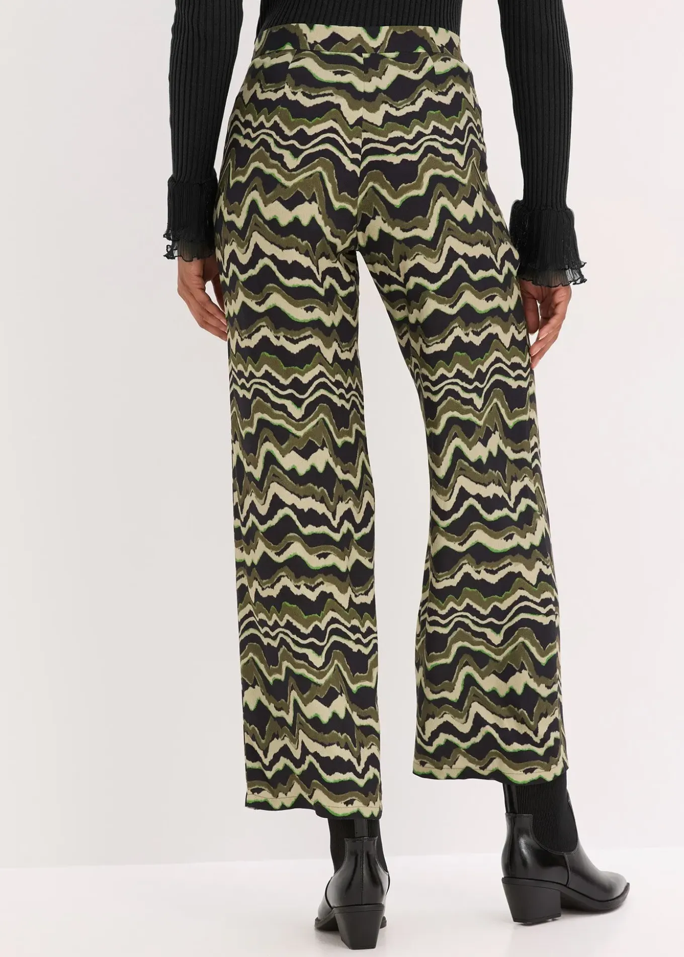 Pantalon palazzo en léger crêpe de viscose