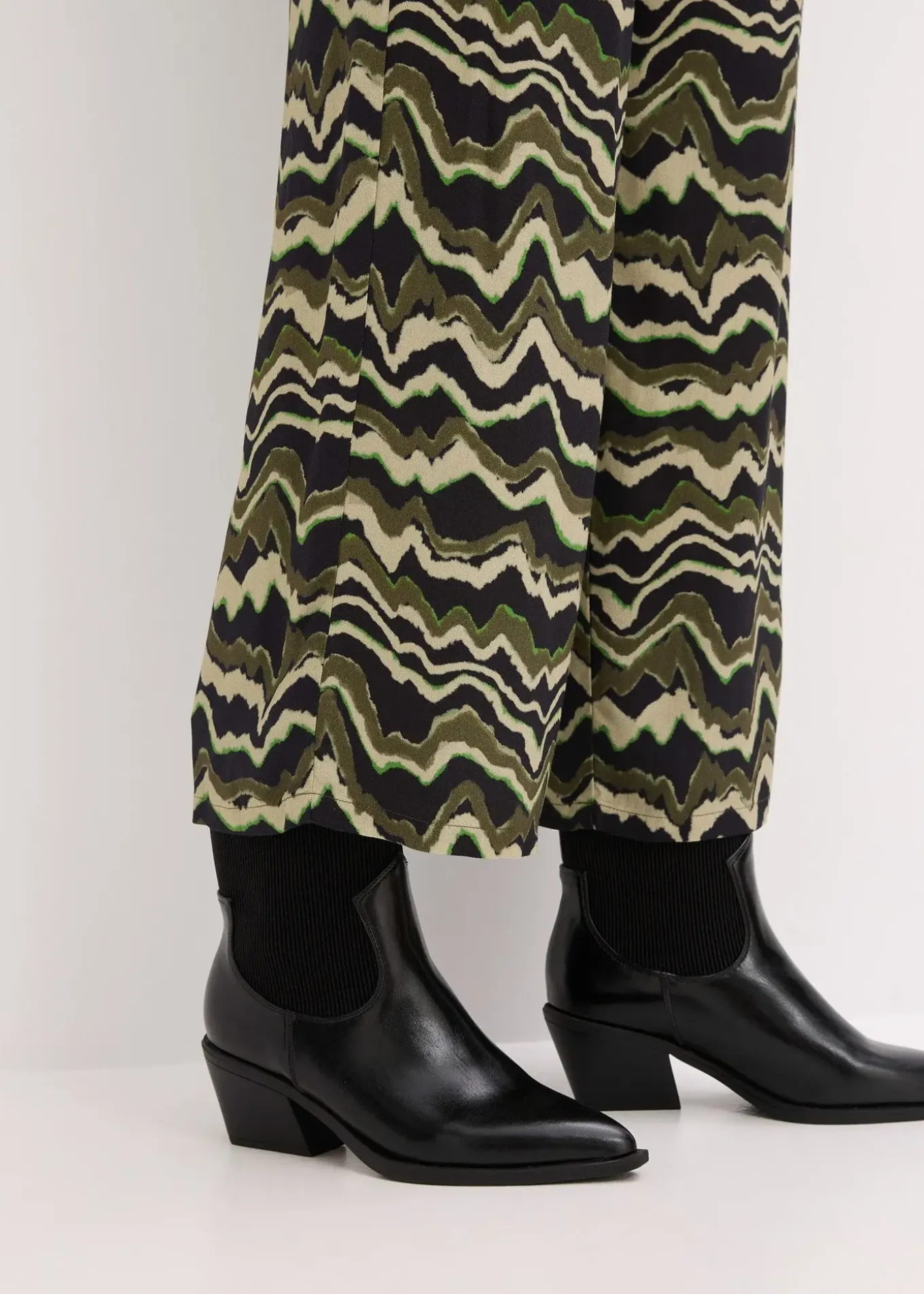 Pantalon palazzo en léger crêpe de viscose