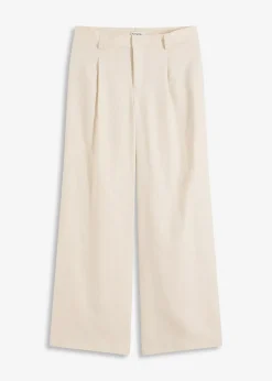 Pantalon palazzo en lin mélangé