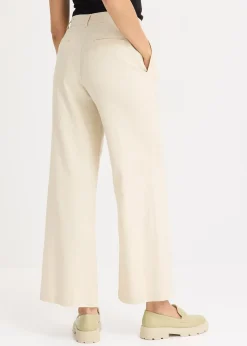 Pantalon palazzo en lin mélangé