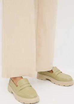 Pantalon palazzo en lin mélangé