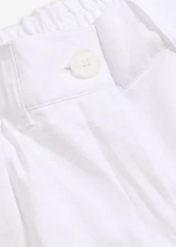 Pantalon palazzo en lin mélangé aérien