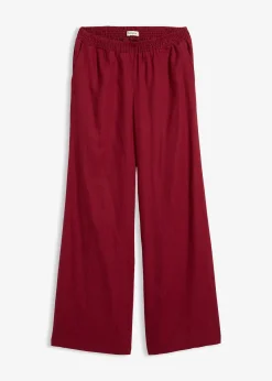 Pantalon palazzo en lin mélangé