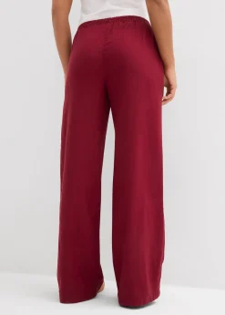 Pantalon palazzo en lin mélangé