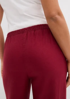 Pantalon palazzo en lin mélangé