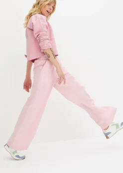 Pantalon palazzo en lin mélangé